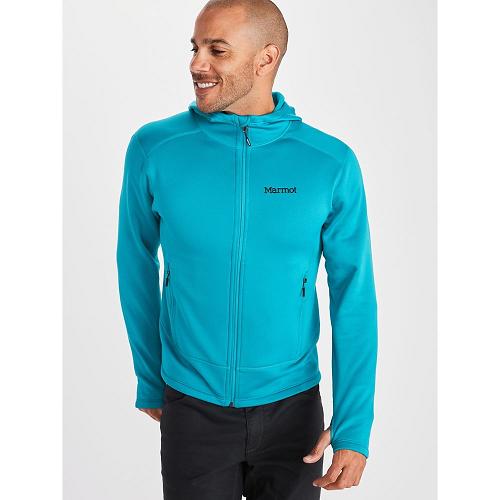 Marmot Fleece Blue NZ - Olden Polartec Jackets Mens NZ8746025